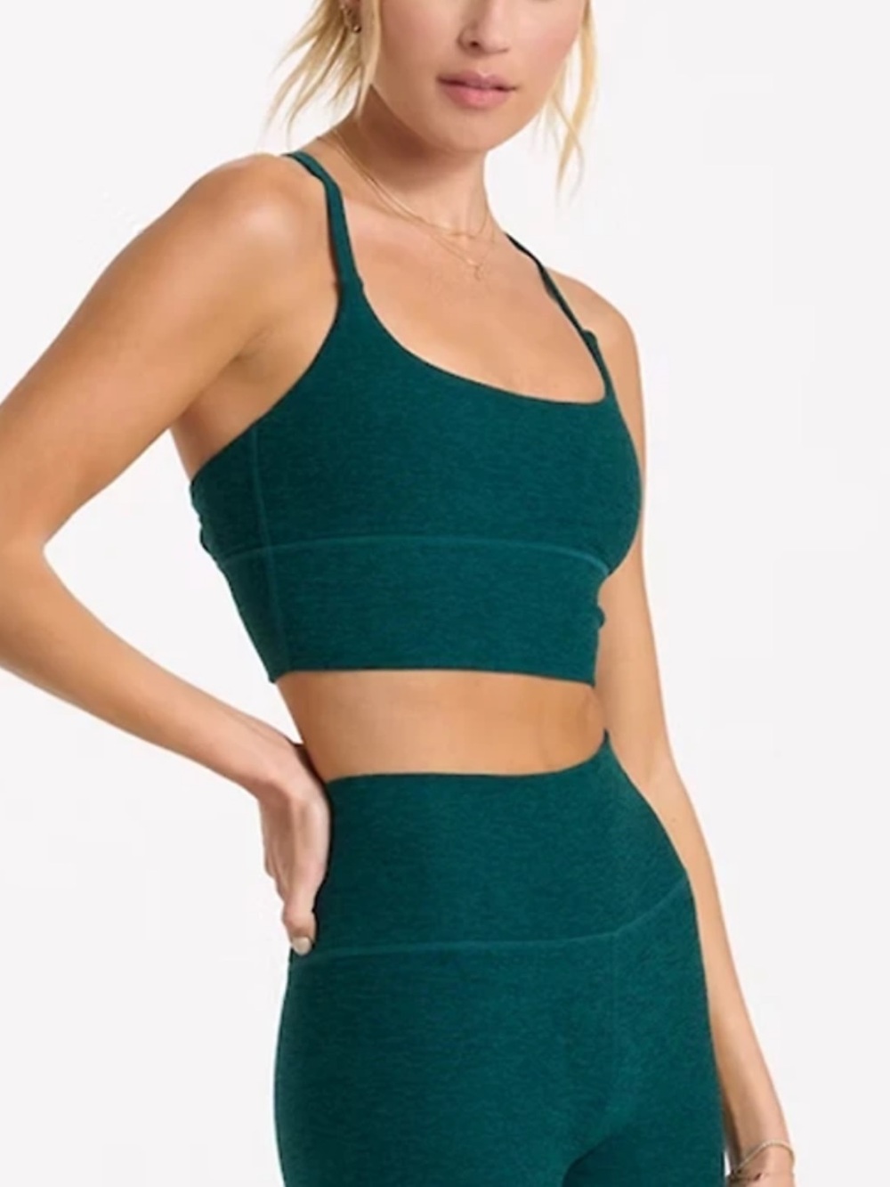 Vuori Long Line Elevation Bra-Jade Heather